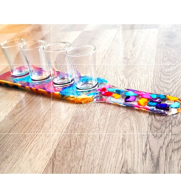 Hand Crafted Other - 🥃 shot glass tray